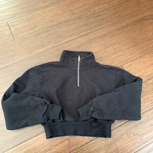 TNA Black Crop Quarter-Zip